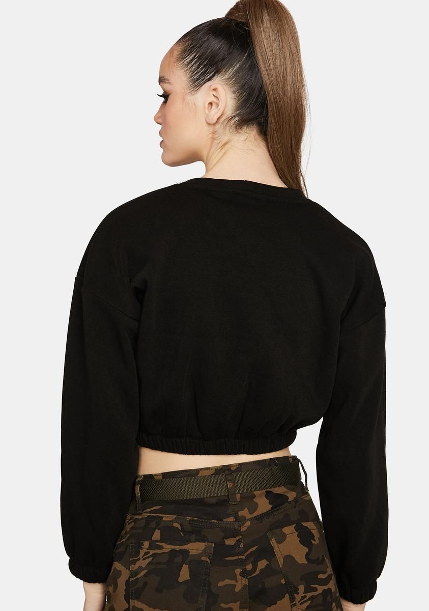 Night Nice To Me Cropped Sweater sold by Dolls Kill product image thumbnail 4