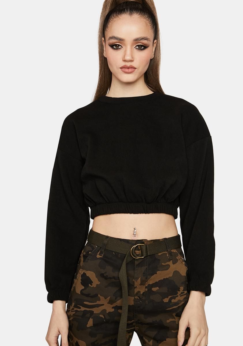 Night Nice To Me Cropped Sweater sold by Dolls Kill