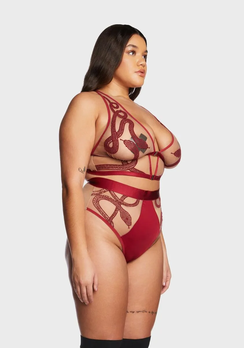 Plus Red Medusa Embroidered Bralette sold by Dolls Kill product image thumbnail 3