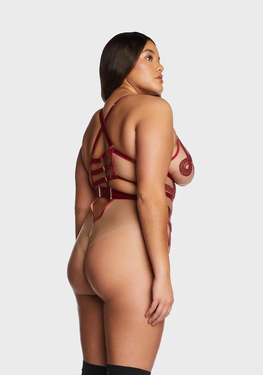 Plus Red Medusa Embroidered Bralette sold by Dolls Kill product image thumbnail 4