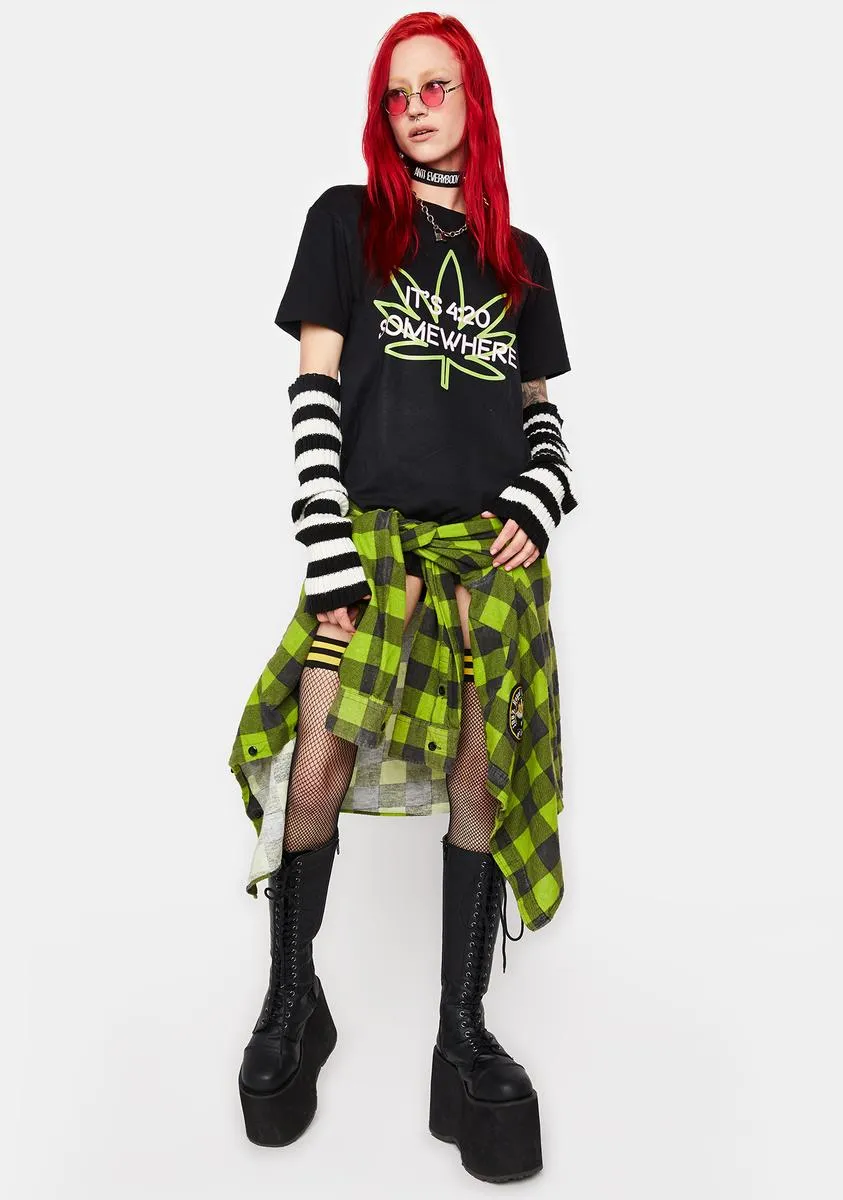It's 420 Somewhere Shirt sold by Dolls Kill product image thumbnail 3