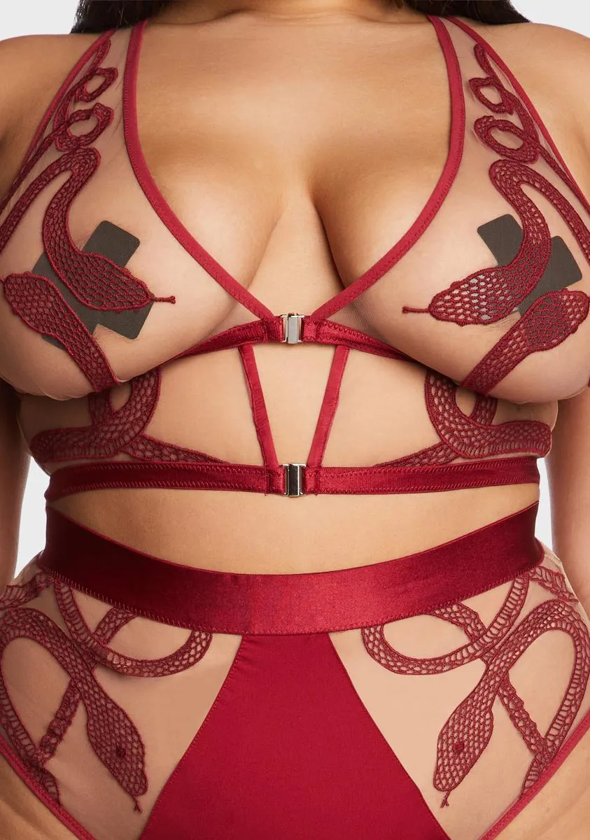 Plus Red Medusa Embroidered Bralette sold by Dolls Kill product image thumbnail 2