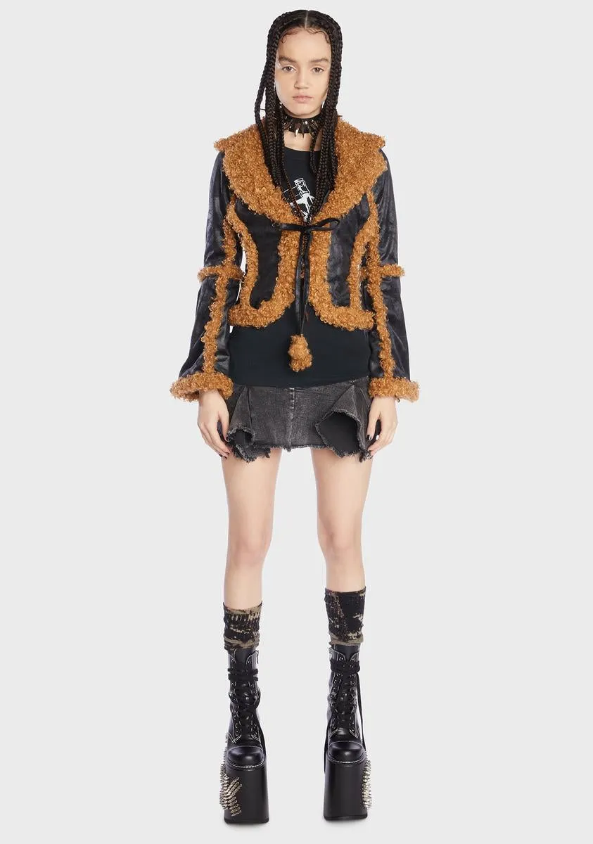 Fuzzed Out Faux Fur Jacket sold by Dolls Kill