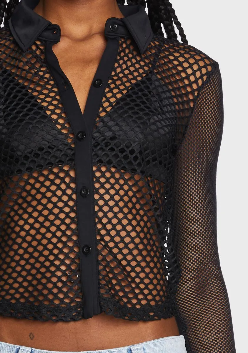 Rory Fishnet Shirt sold by Dolls Kill product image thumbnail 2