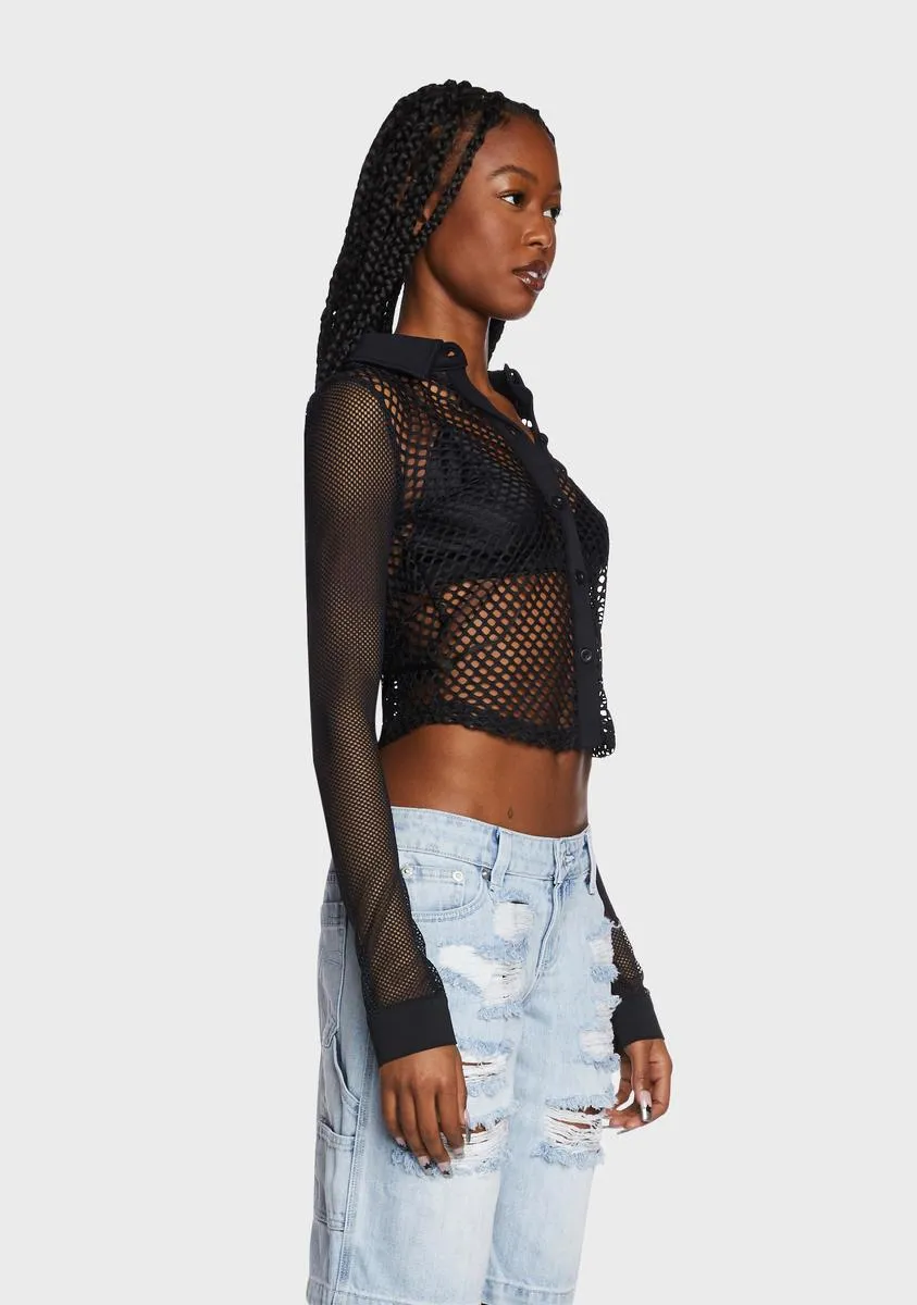 Rory Fishnet Shirt sold by Dolls Kill product image thumbnail 3