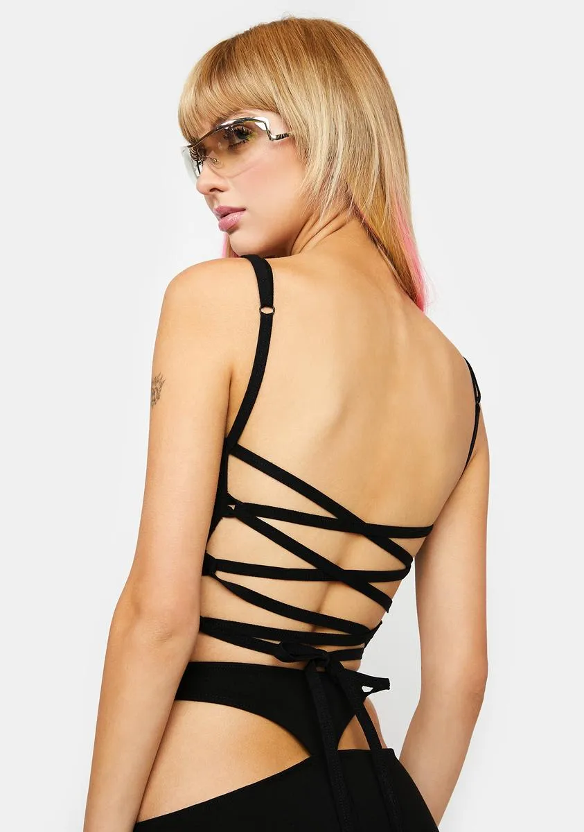 Add To Favorites Lace-Up Top sold by Dolls Kill product image thumbnail 2