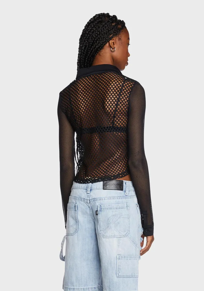 Rory Fishnet Shirt sold by Dolls Kill product image thumbnail 4
