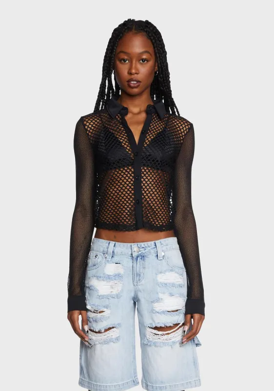 Rory Fishnet Shirt made by Dolls Kill