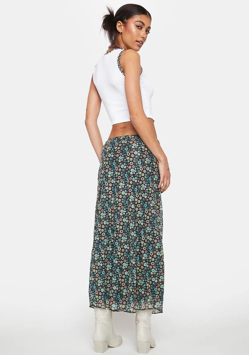 Floral Lassie Maxi Skirt sold by Dolls Kill product image thumbnail 4