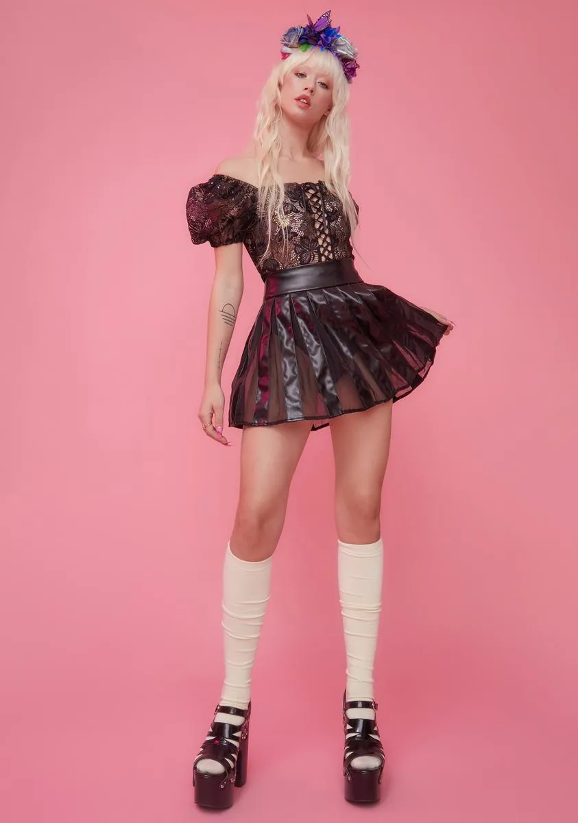 Chasing Moonlight Pleated Mini Skirt sold by Dolls Kill product image thumbnail 3