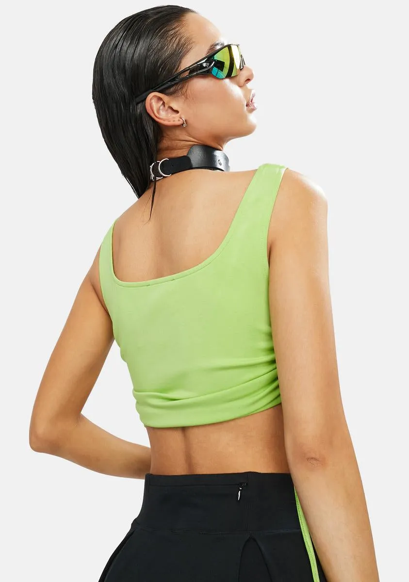 Lime Head 2 Toe Hot Cropped Tank Top sold by Dolls Kill product image thumbnail 4