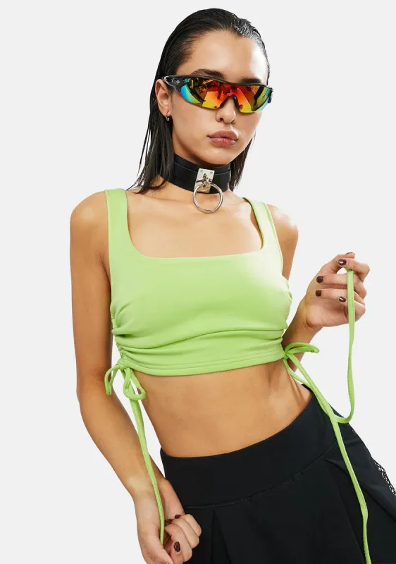 Lime Head 2 Toe Hot Cropped Tank Top sold by Dolls Kill