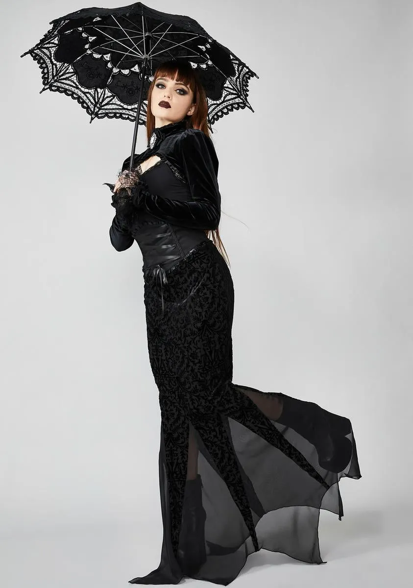 Haunted Wonderland Maxi Skirt sold by Dolls Kill product image thumbnail 2