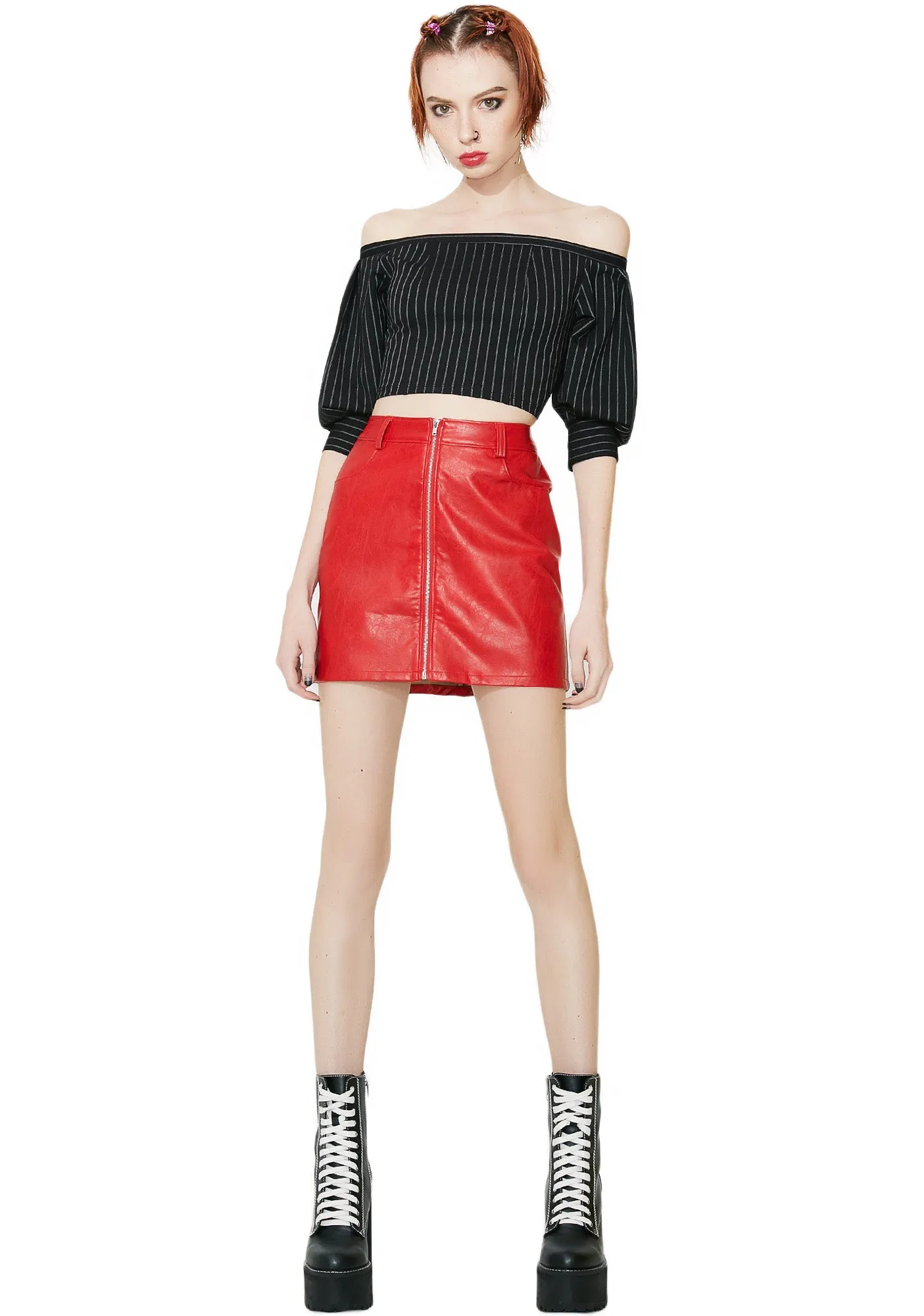 Final Say Zip-Up Skirt sold by Dolls Kill product image thumbnail 5