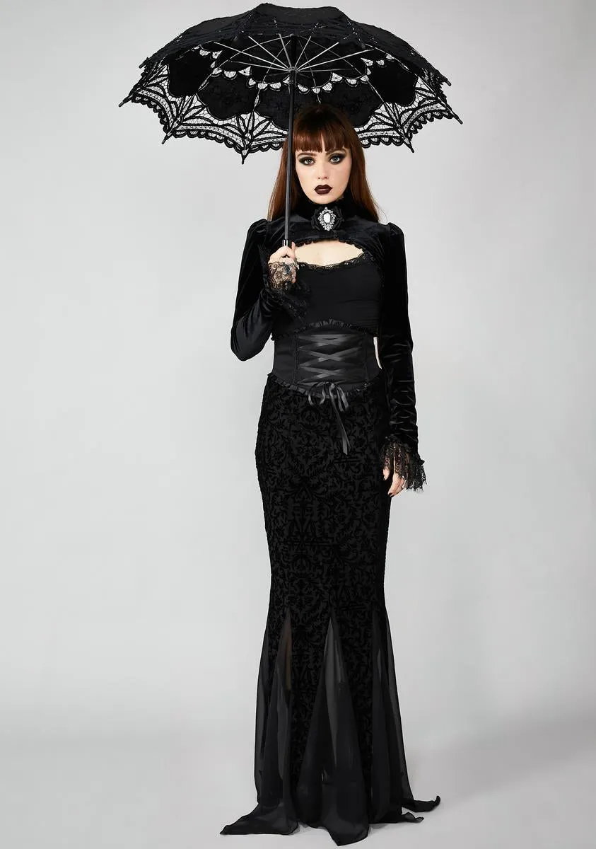 Haunted Wonderland Maxi Skirt sold by Dolls Kill product image thumbnail 3