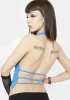 Aqua Doesn't Matter Halter Top sold by Dolls Kill