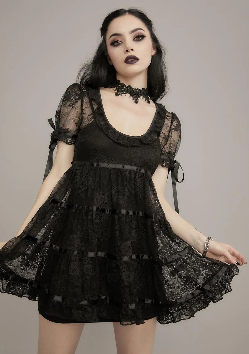 House On The Hill Mini Dress sold by Dolls Kill