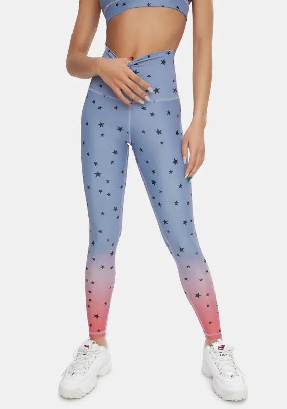 All Over Scattered Stars High Waist Leggings sold by Dolls Kill
