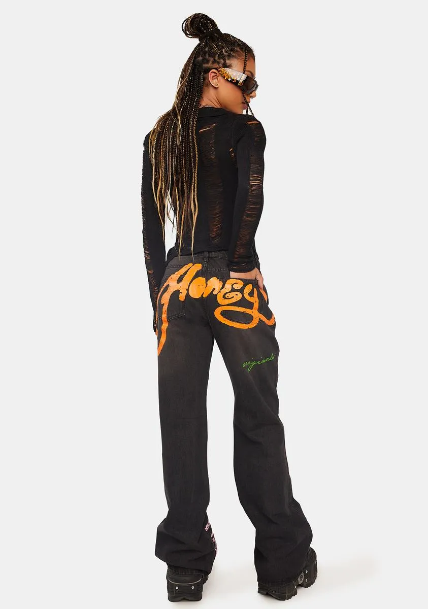 Honey Bum Low Rise Jeans sold by Dolls Kill product image thumbnail 2