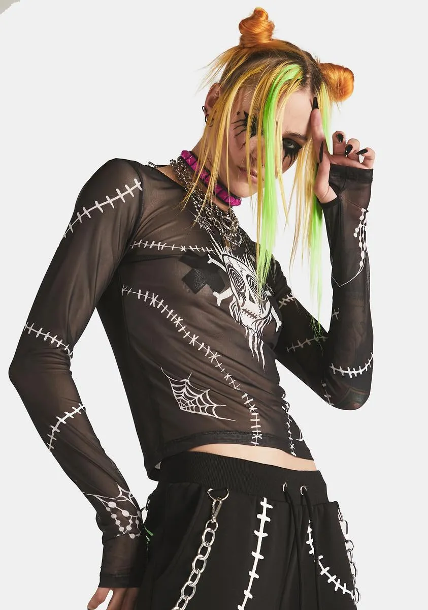 Broken Bonez Mesh Top sold by Dolls Kill product image thumbnail 2