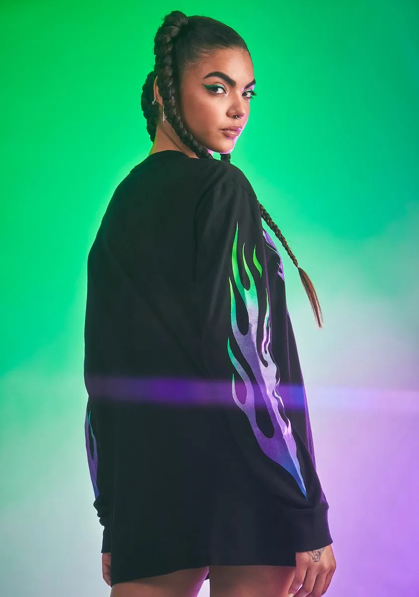 Go All In Graphic Long Sleeve Tee sold by Dolls Kill product image thumbnail 4