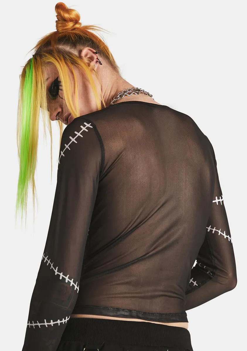 Broken Bonez Mesh Top sold by Dolls Kill product image thumbnail 4
