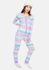 Visions Of Sugarplums Fairisle Onesie sold by Dolls Kill