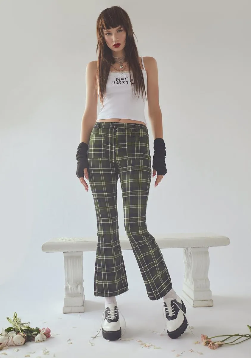 Olive Not So Innocent Plaid Pants sold by Dolls Kill product image thumbnail 3
