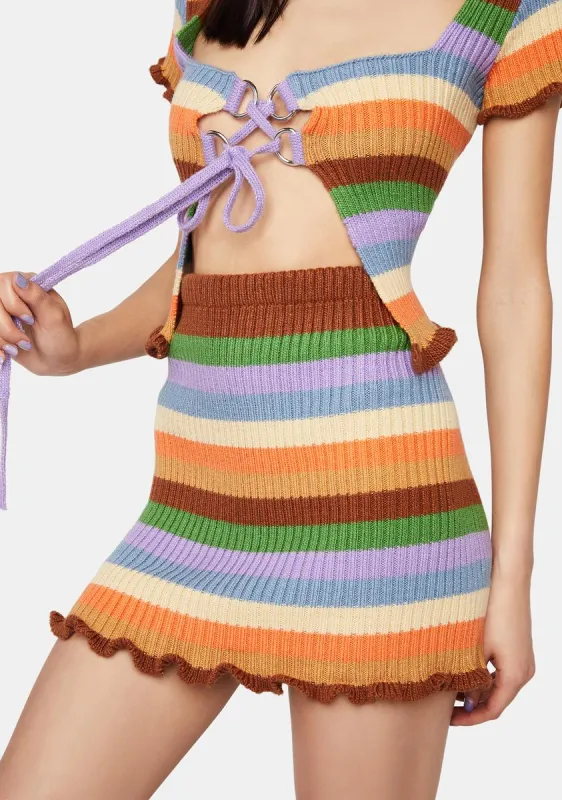 Sunrise Mini Skirt sold by Dolls Kill