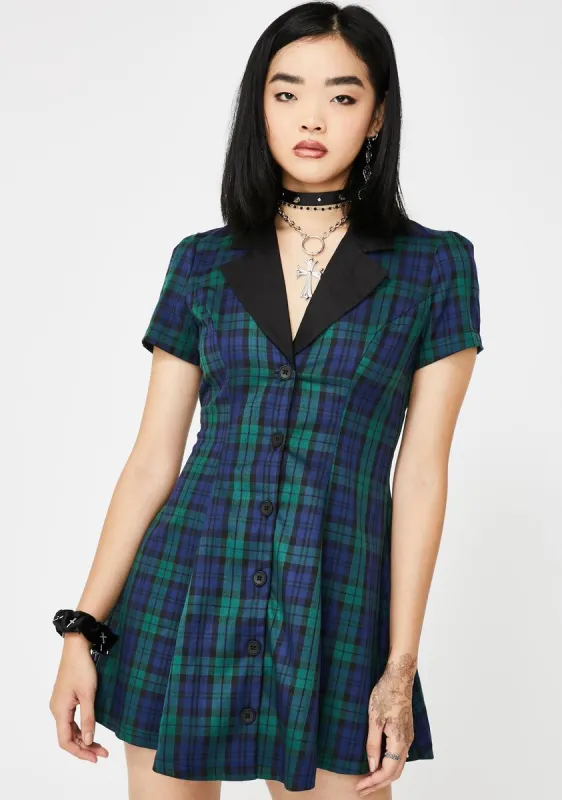 You Don't Exist Plaid Dress sold by Dolls Kill