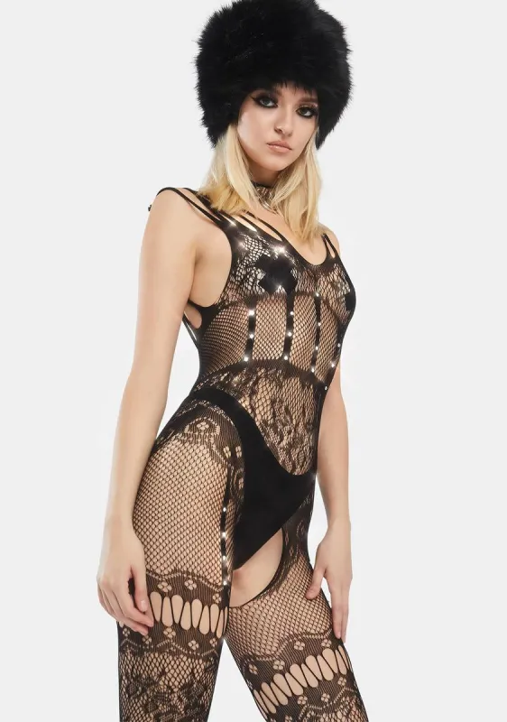 Rockin' Body Floral Fishnet Bodystocking sold by Dolls Kill