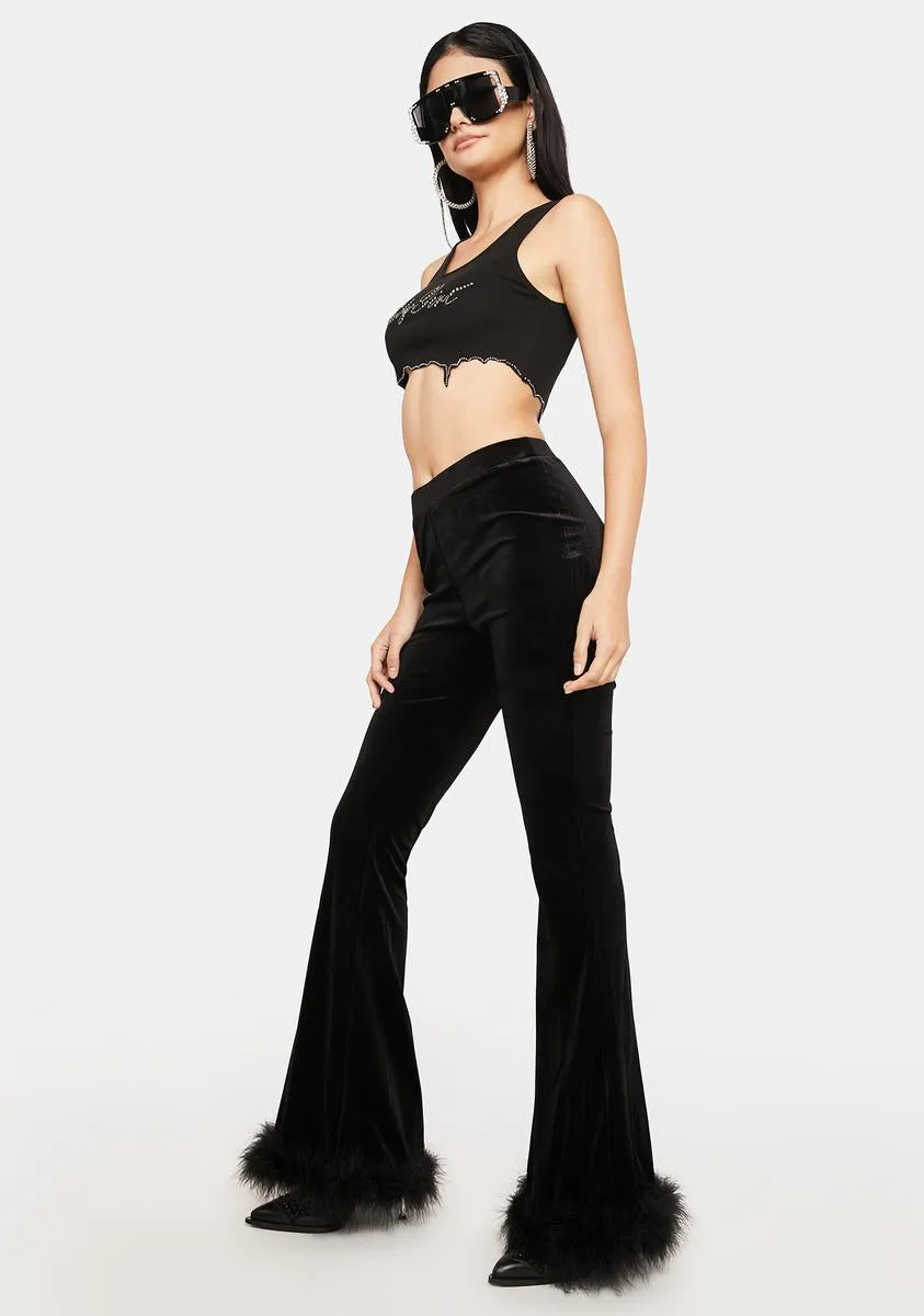Midnight Make It Haute Velvet Flares sold by Dolls Kill product image thumbnail 2