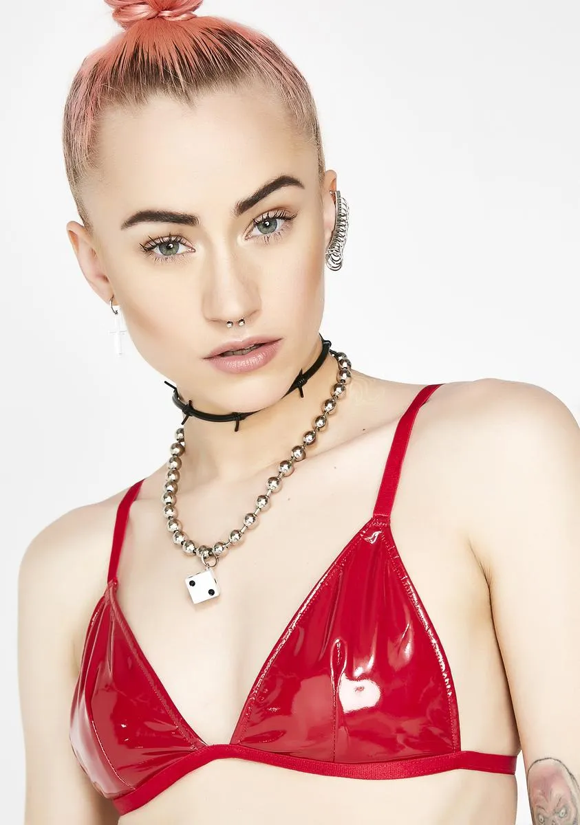 Fire Signalz Vinyl Bra sold by Dolls Kill product image thumbnail 3