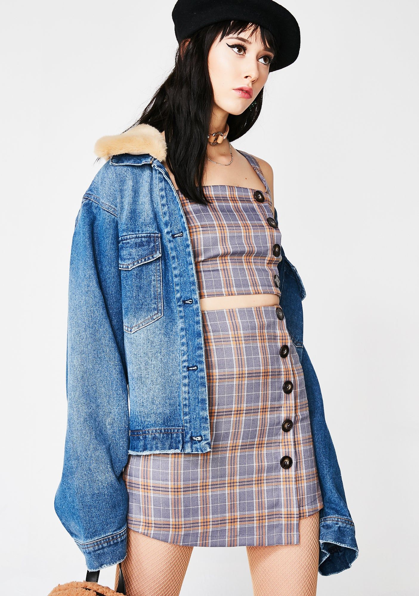 Line In A Song Plaid Set sold by Dolls Kill product image thumbnail 2