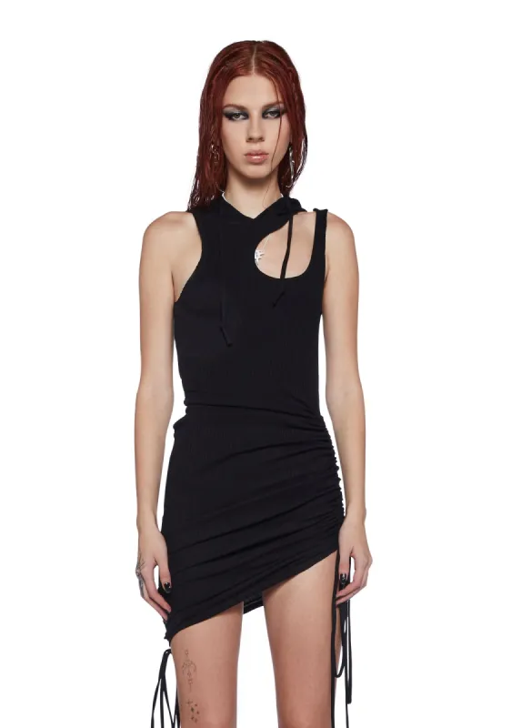 Fader Hooded Mini Dress sold by Dolls Kill