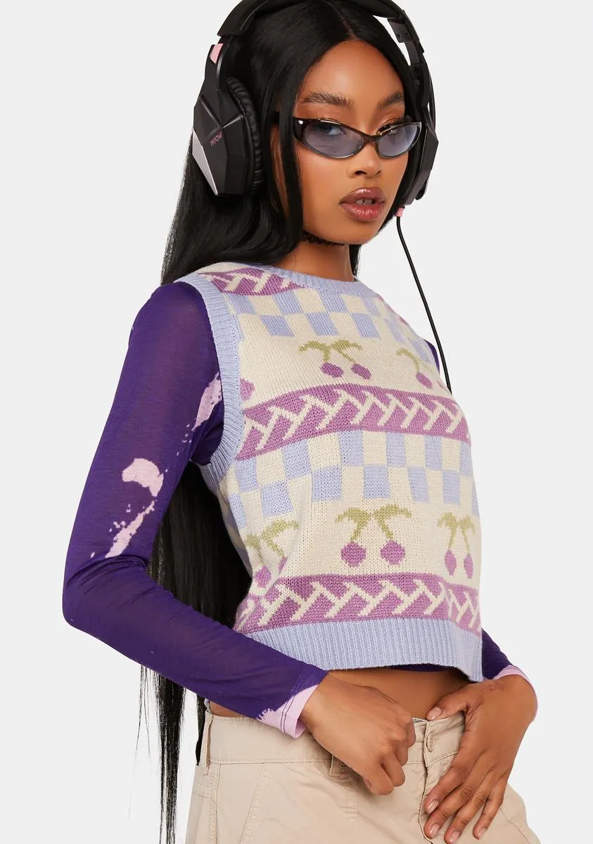 Picked First Knit Sweater Vest sold by Dolls Kill product image thumbnail 2