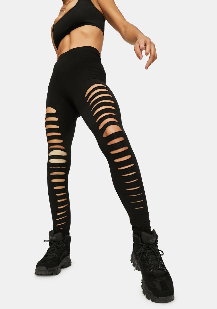 Rough And Tumble Cutout Leggings sold by Dolls Kill