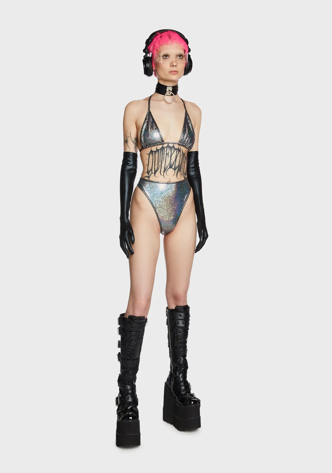 High Waist Thong Bikini Bottom sold by Dolls Kill product image thumbnail 3