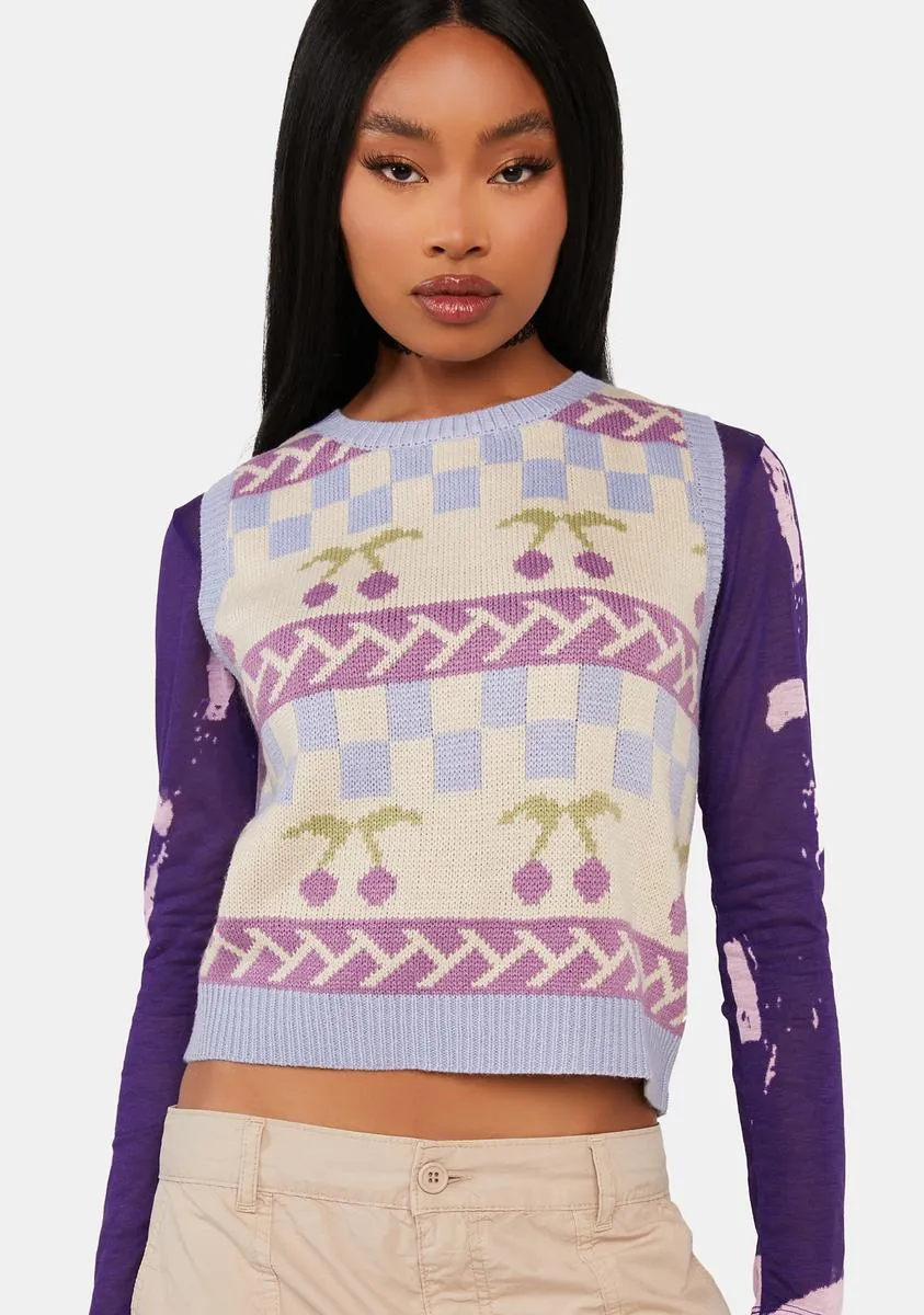 Picked First Knit Sweater Vest sold by Dolls Kill