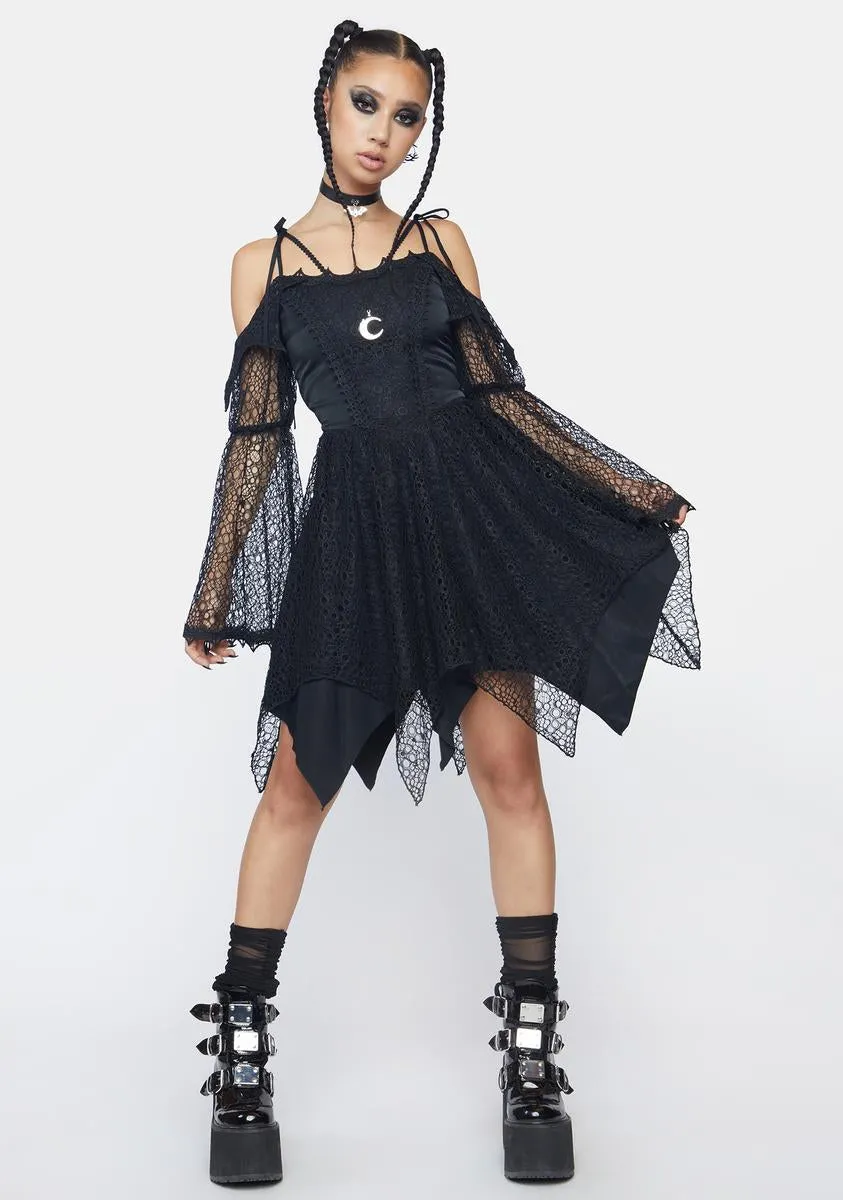 Layered Lace Off Shoulder Mini Dress sold by Dolls Kill product image thumbnail 3