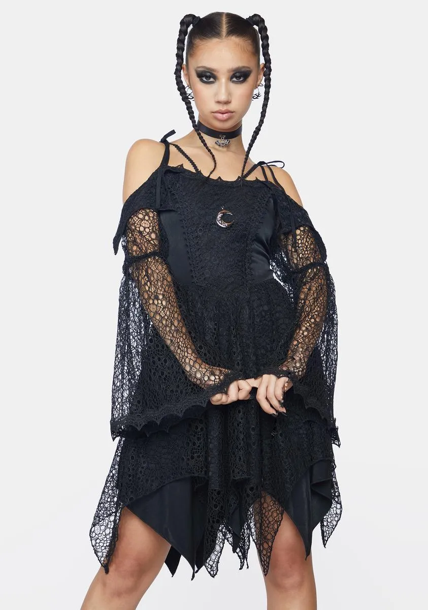 Layered Lace Off Shoulder Mini Dress sold by Dolls Kill
