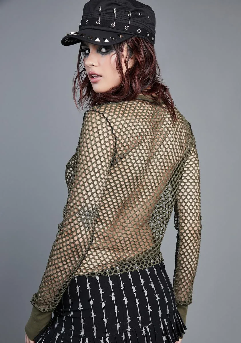 Downward Spiral Fishnet Top sold by Dolls Kill product image thumbnail 4