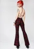 Cherry Hit Tha Books Plaid Flare Pants sold by Dolls Kill