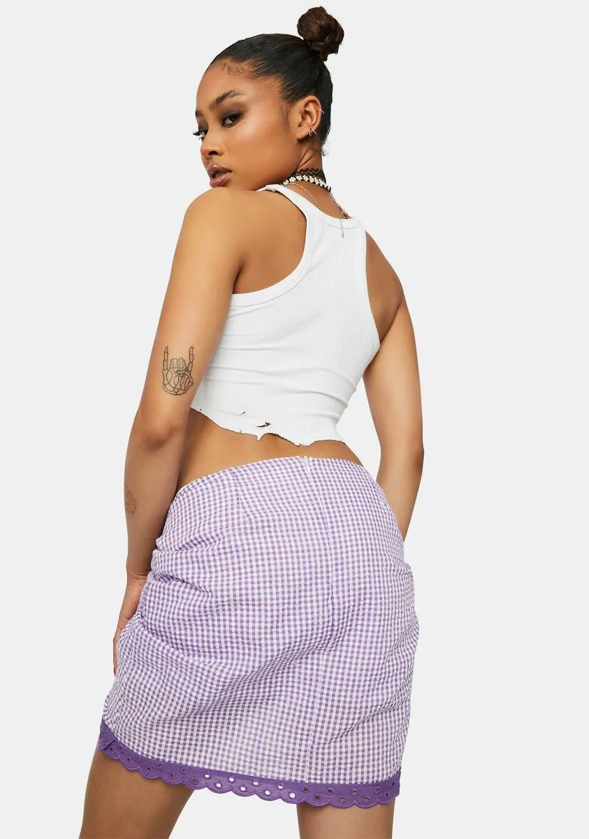 Magic Dream Team Gingham Mini Skirt sold by Dolls Kill product image thumbnail 4