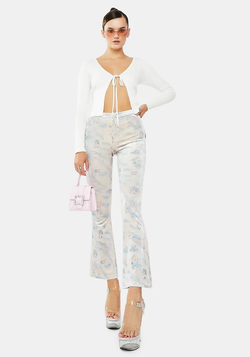 Velvet Cupid Tattoo Print Flare Pants sold by Dolls Kill product image thumbnail 2