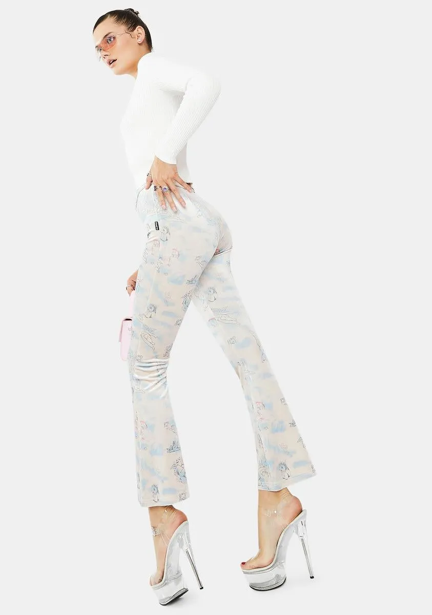 Velvet Cupid Tattoo Print Flare Pants sold by Dolls Kill product image thumbnail 3