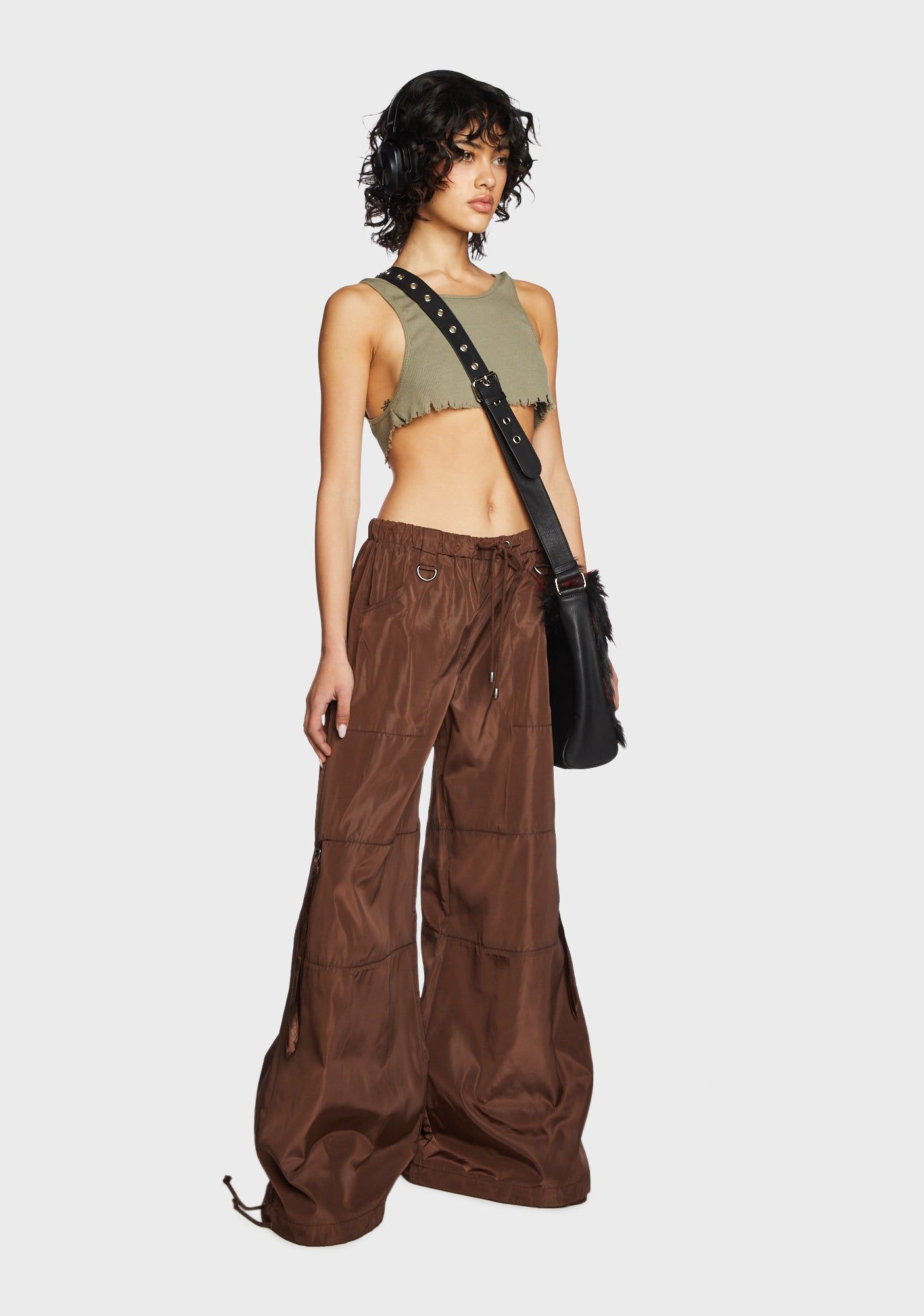 Punk Cred Wide Leg Pants - Brown sold by Dolls Kill product image thumbnail 3