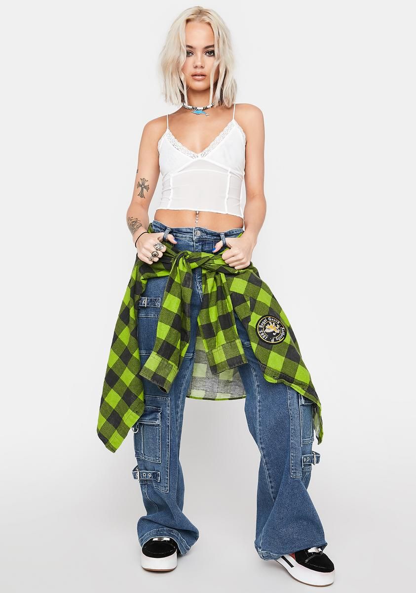 Off White Cropped Mesh Cami sold by Dolls Kill product image thumbnail 3