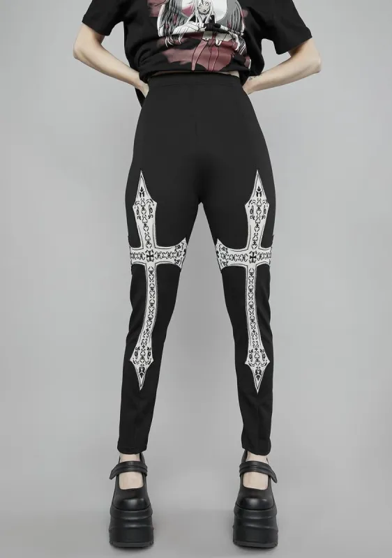 Pure Troubled Mind Printed Leggings sold by Dolls Kill