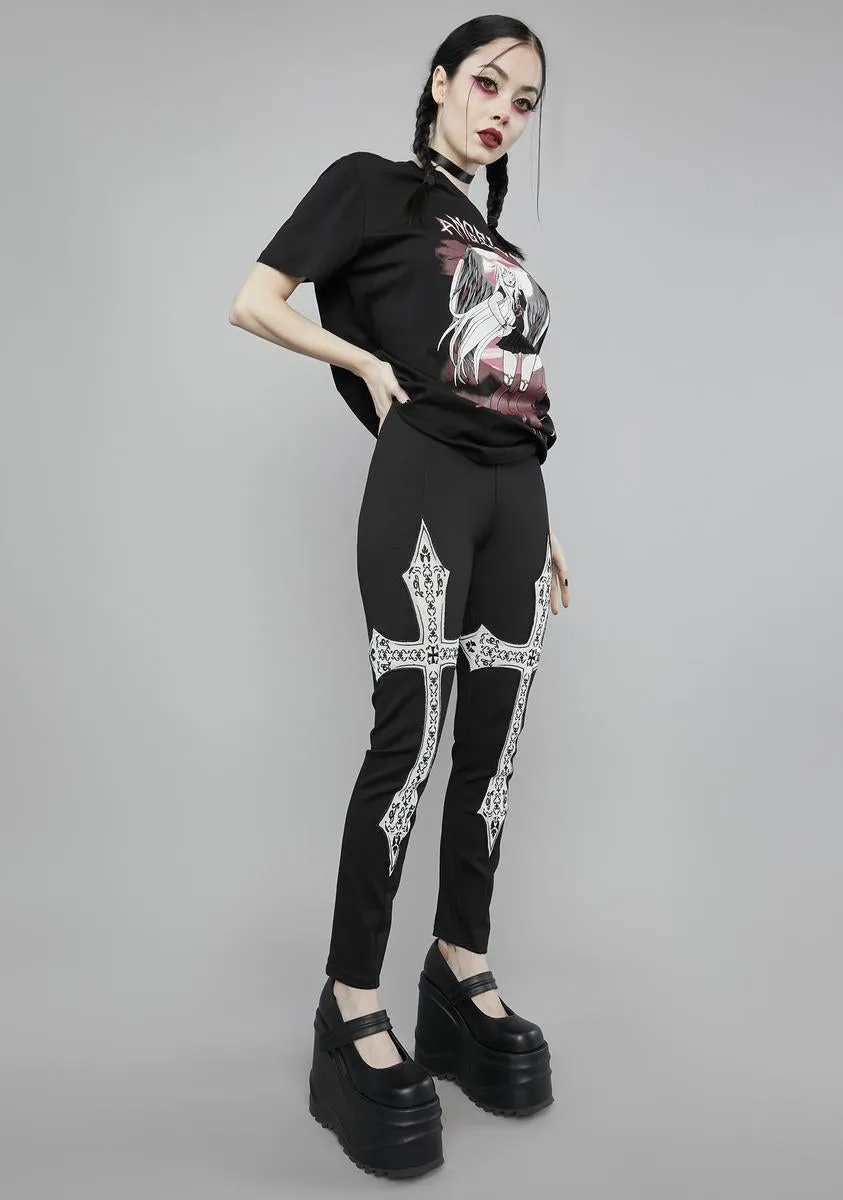Pure Troubled Mind Printed Leggings sold by Dolls Kill product image thumbnail 2